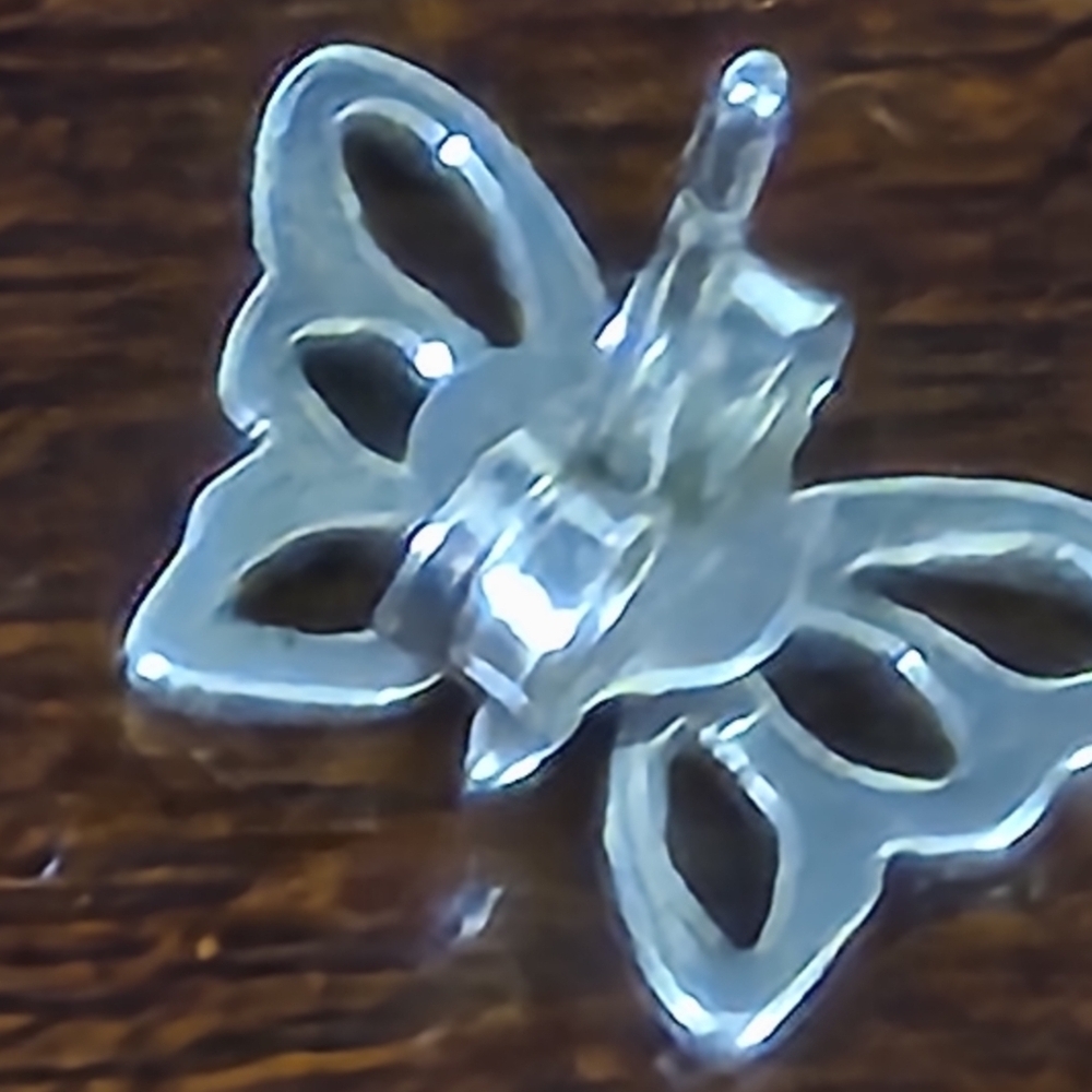 925 Sterling Silver Butterfly Stud Earrings - Picture 12 of 13